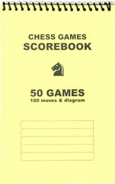 Spiral-Bound Chess Scorebook - Yellow