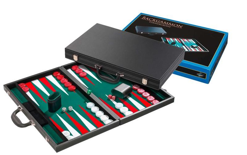 Backgammon Cassette, ingelegd vilt, 53 cm